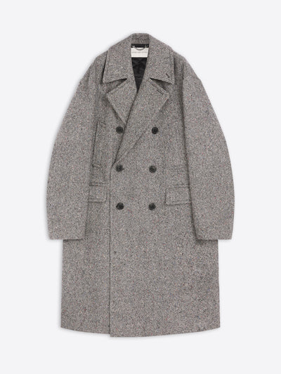 Gray overcoat on a white background