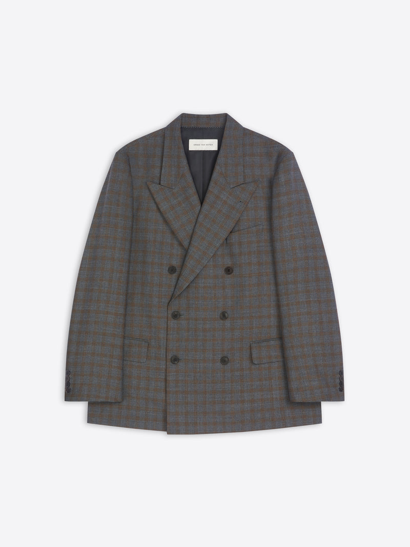 Plaid coat on a white background