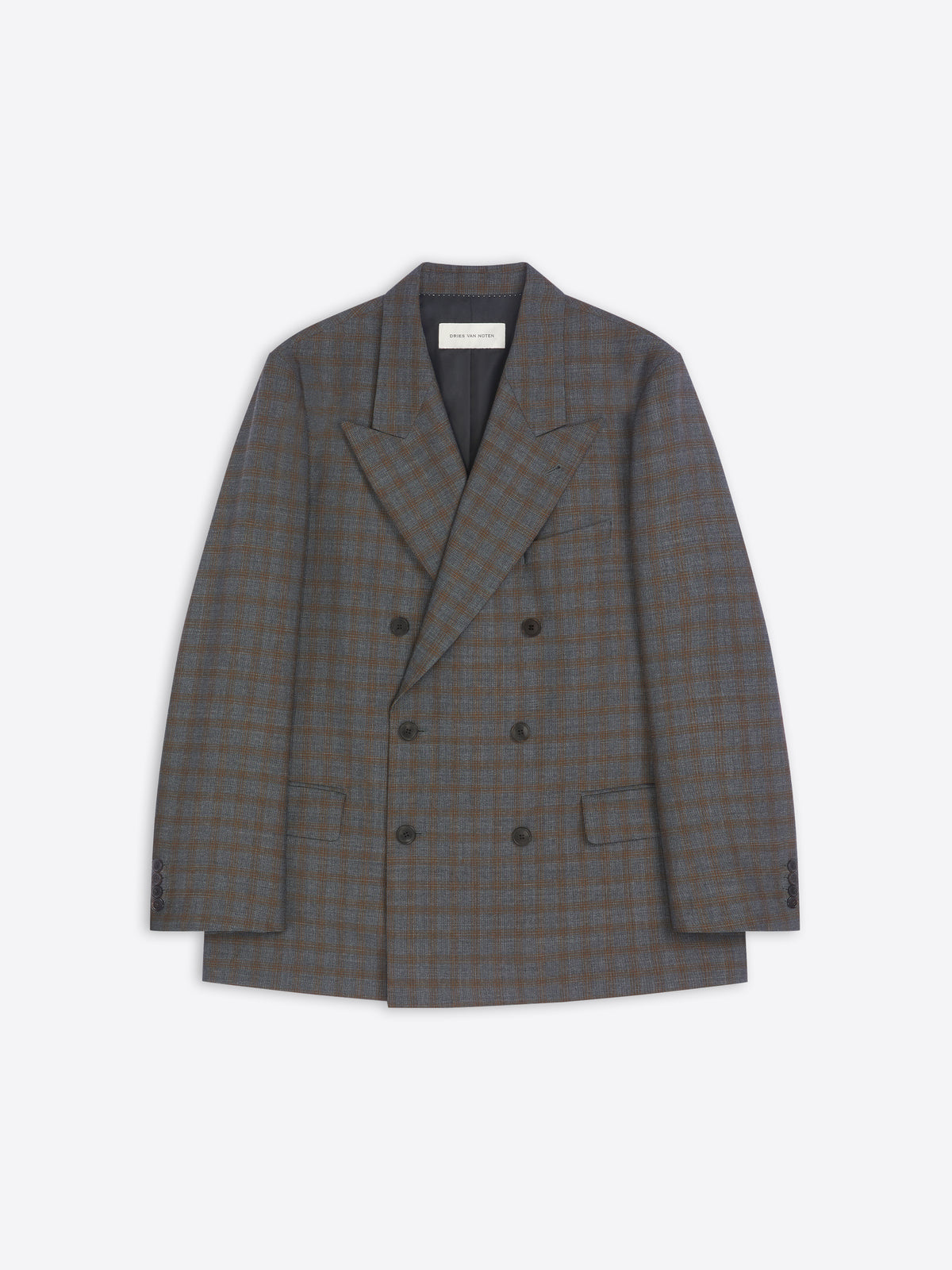 Plaid coat on a white background