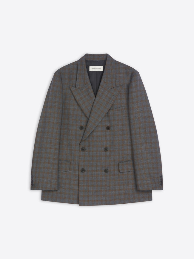 Plaid coat on a white background