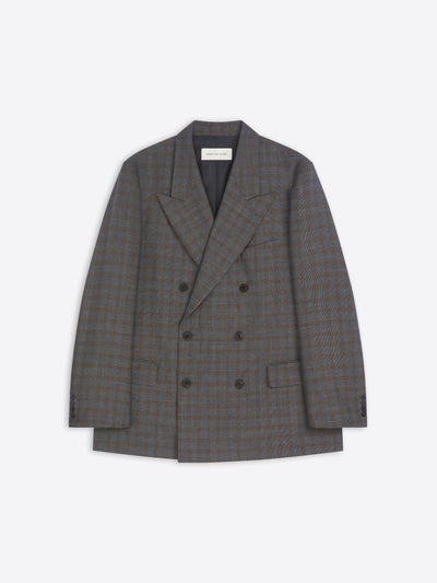 Plaid coat on a white background