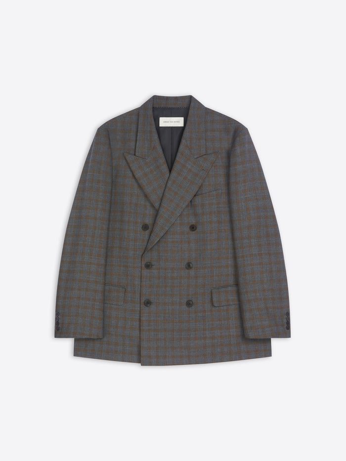 Plaid coat on a white background