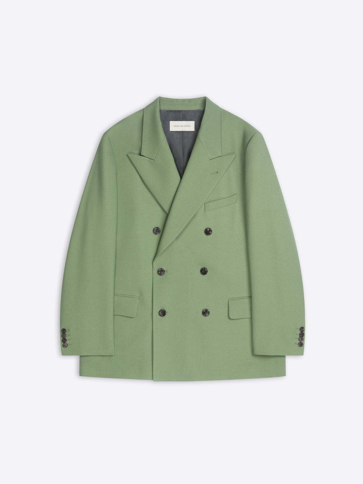 Green blazer on a white background