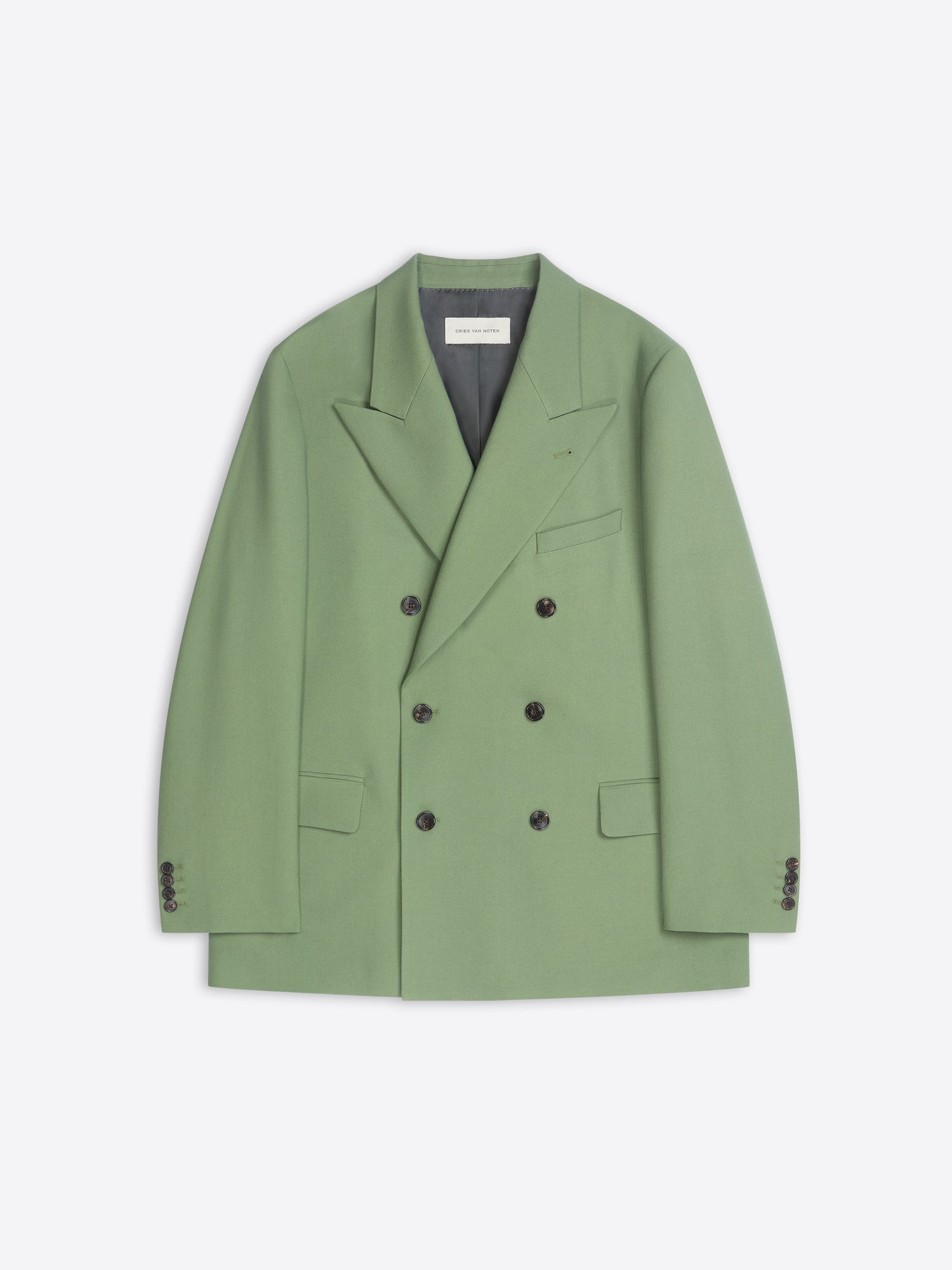 Green blazer on a white background