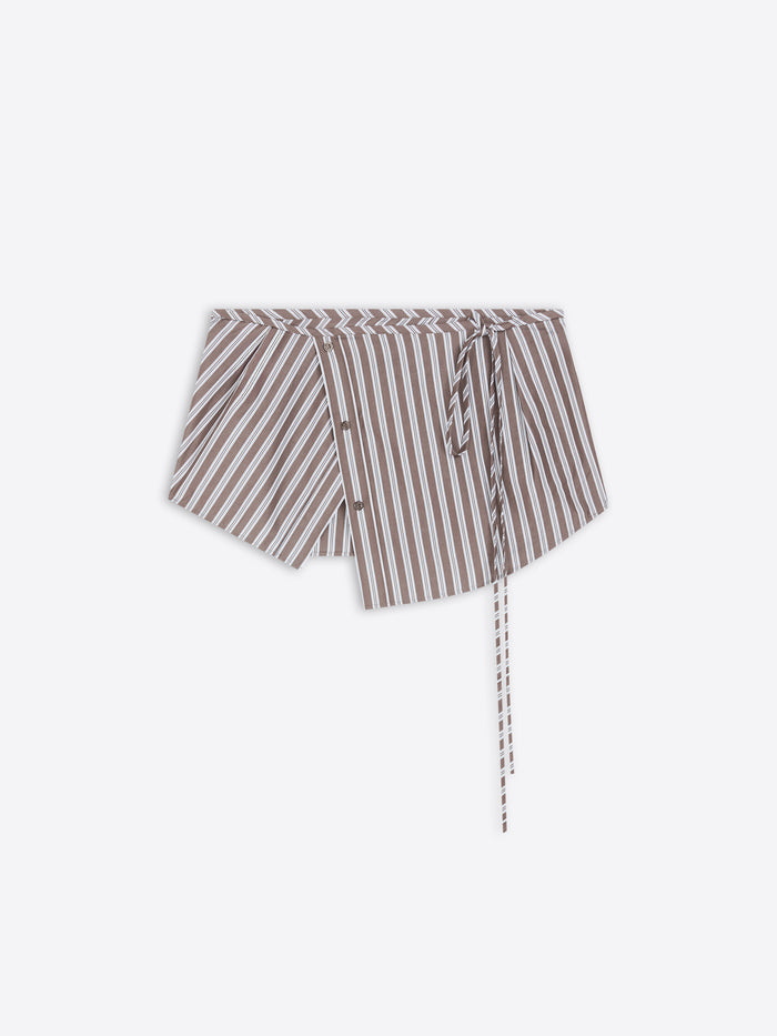 Striped cotton wrap belt on a white background