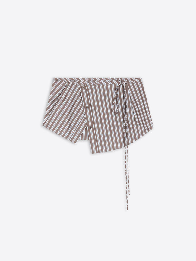 Striped cotton wrap belt on a white background