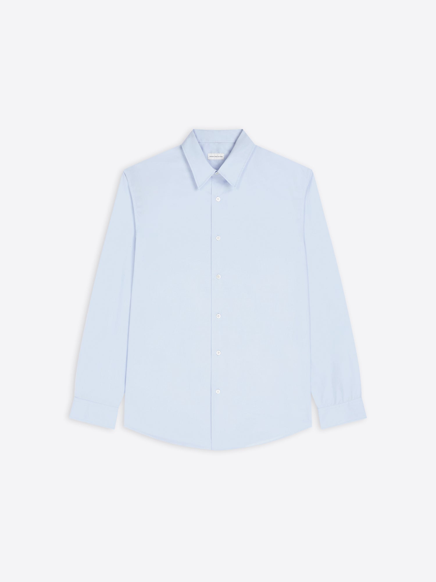 Light blue shirt on a white background