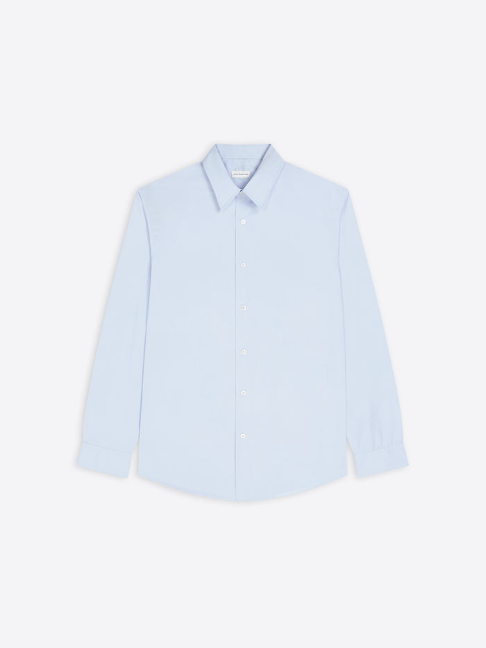 Light blue shirt on a white background