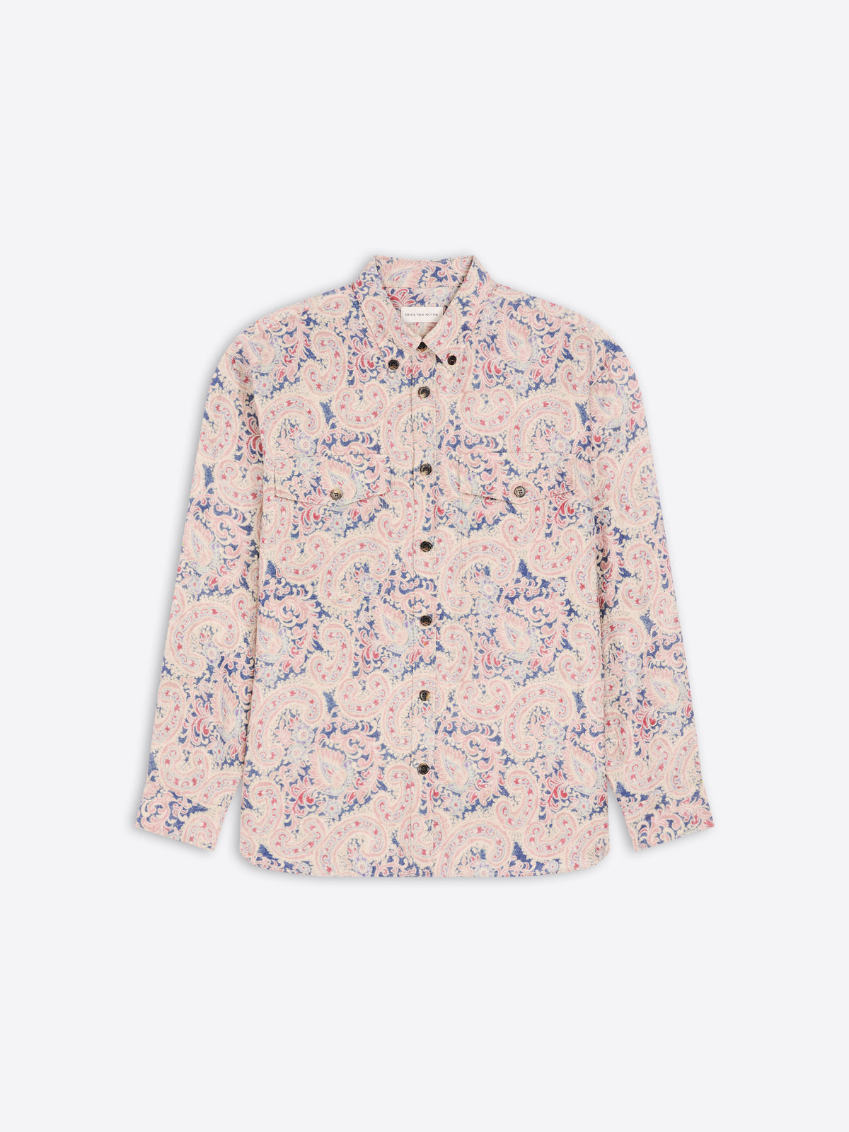 Floral patterned shirt on a white background