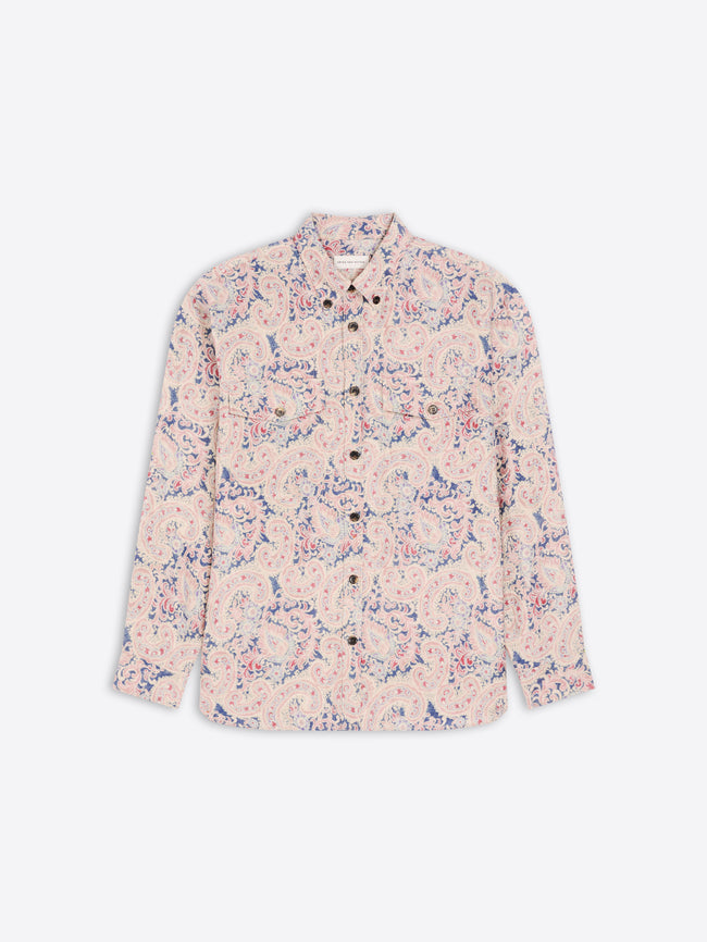 Floral patterned shirt on a white background