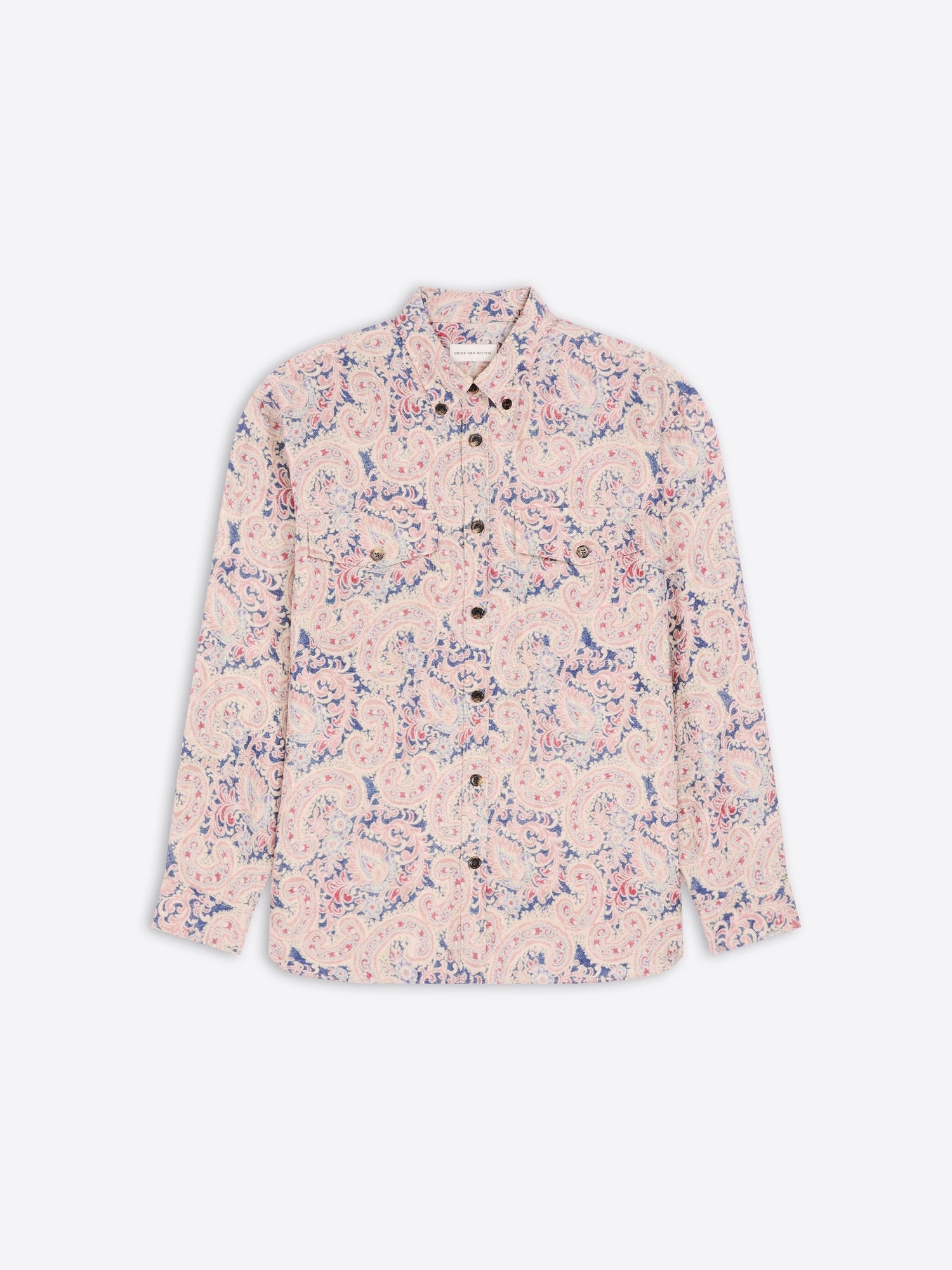 Floral patterned shirt on a white background