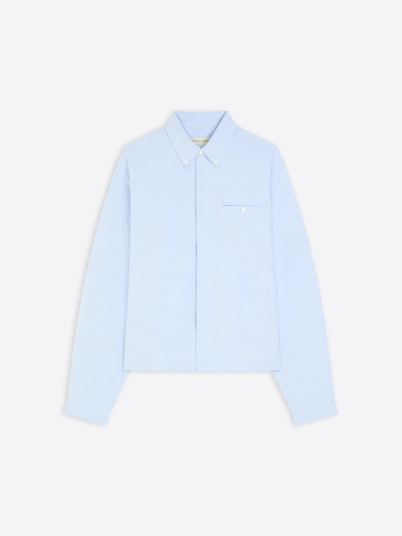 Light blue shirt on a white background