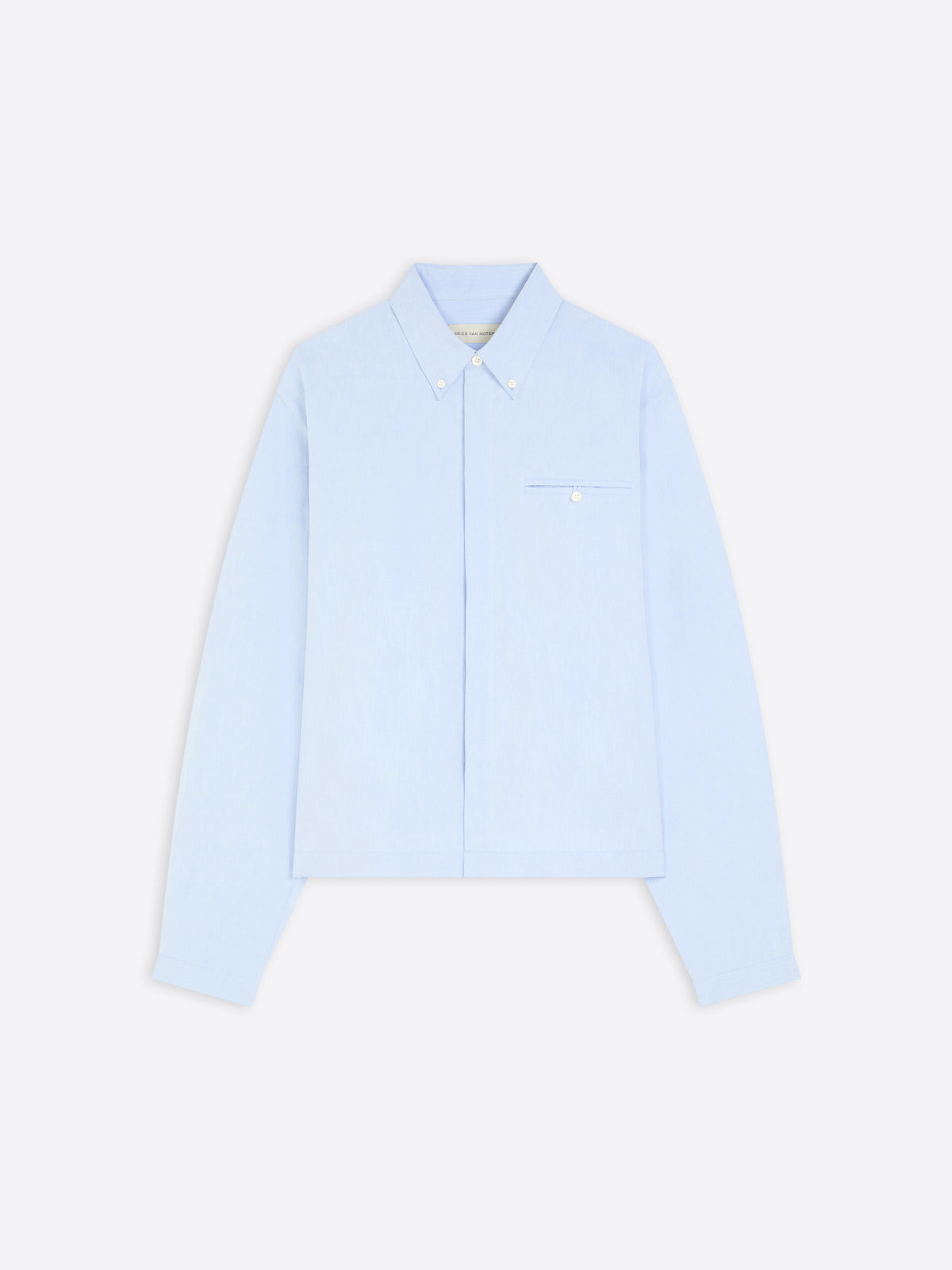 Light blue shirt on a white background