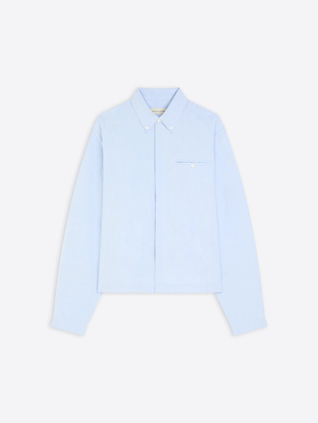 Light blue shirt on a white background
