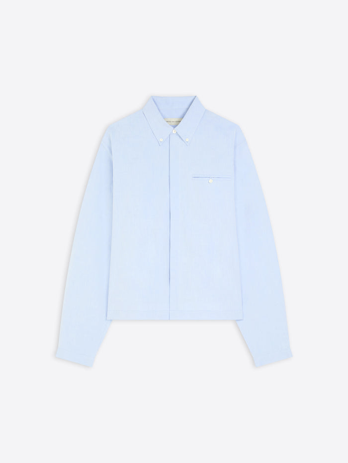 Light blue shirt on a white background
