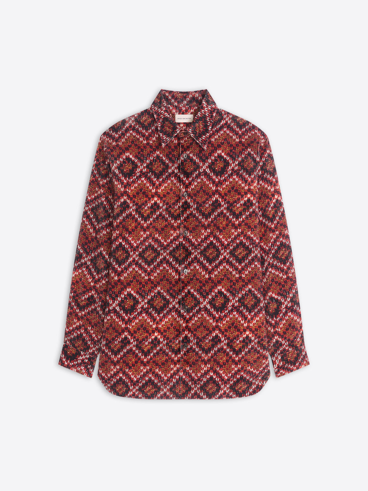 Patterned shirt on a white background