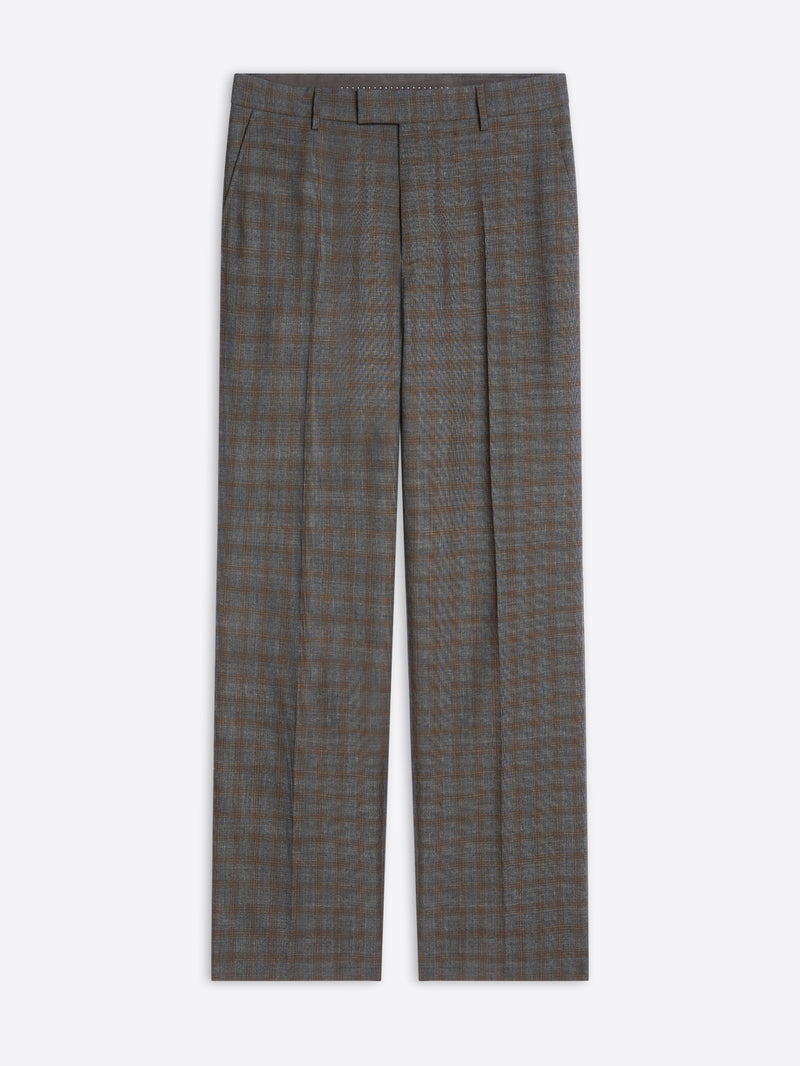 Plaid checkered pants on a white background