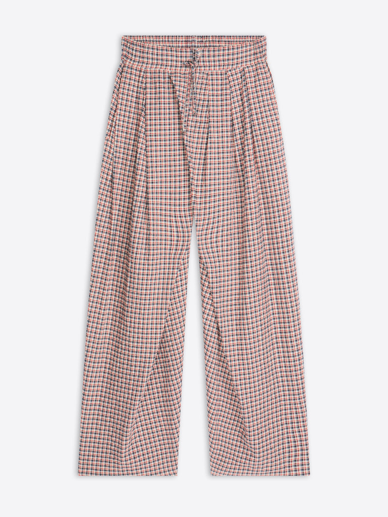 Plaid pants on a white background