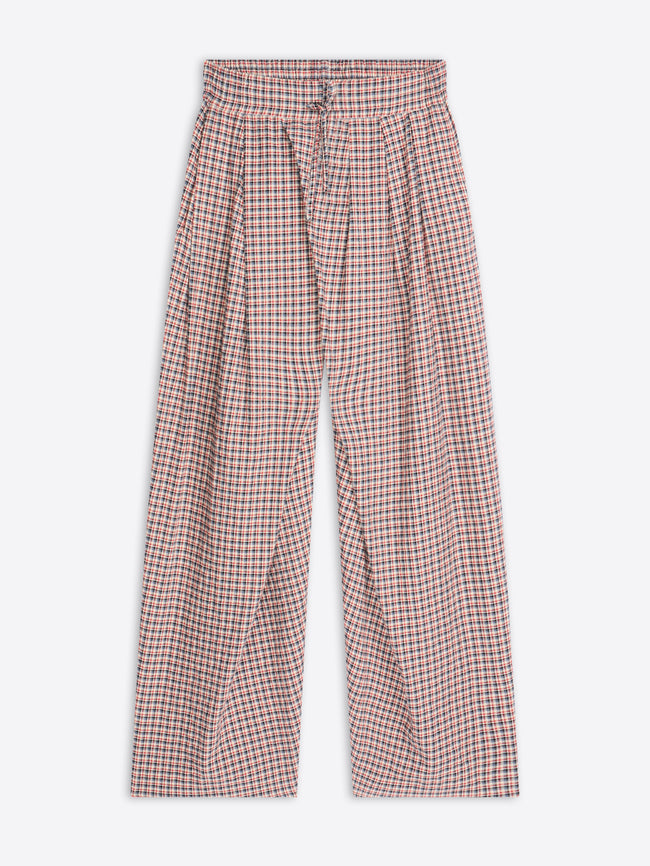 Plaid pants on a white background