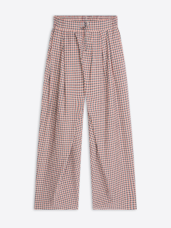 Plaid pants on a white background