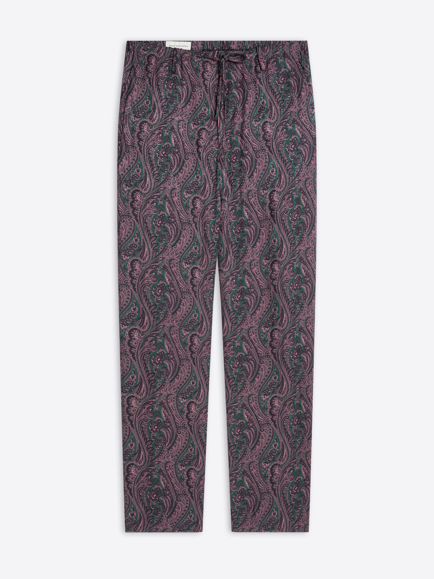 Patterned pants on a white background