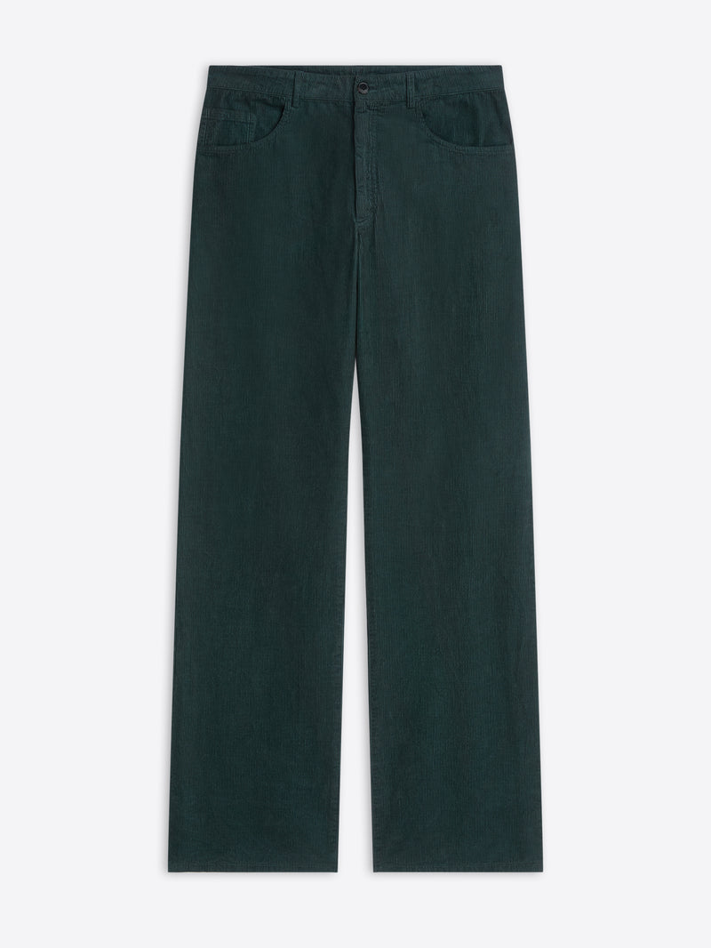 Dark green pants on a white background