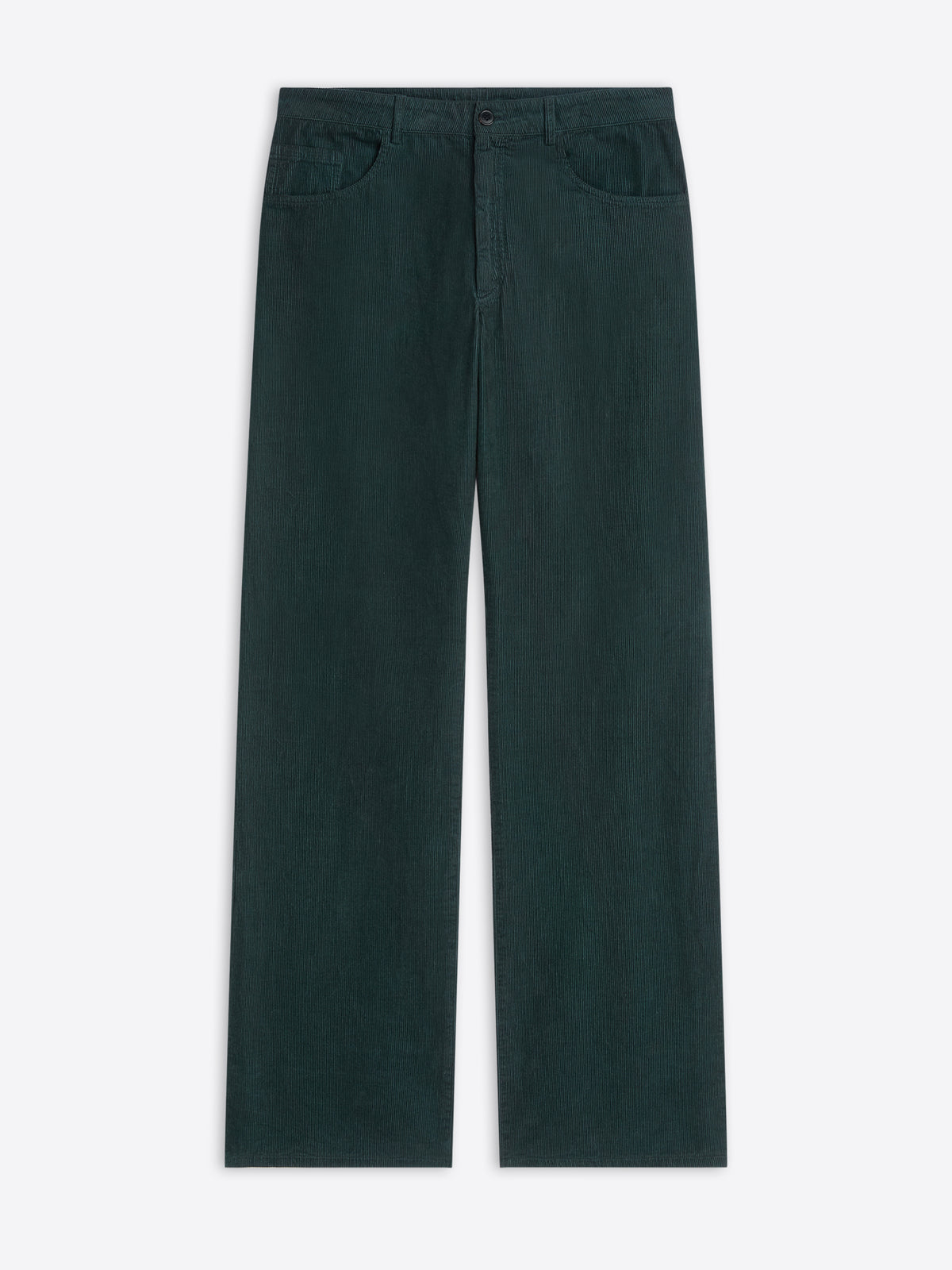 Dark green pants on a white background