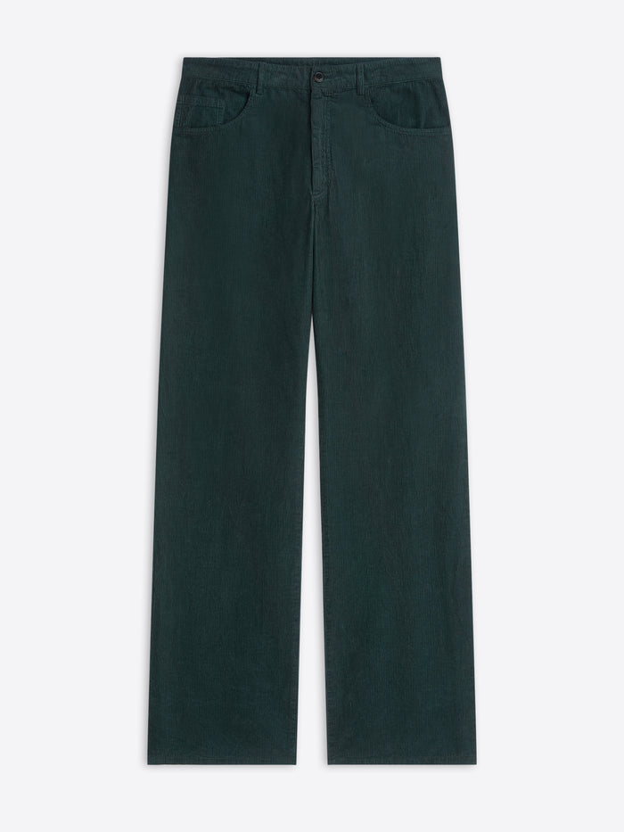 Dark green pants on a white background