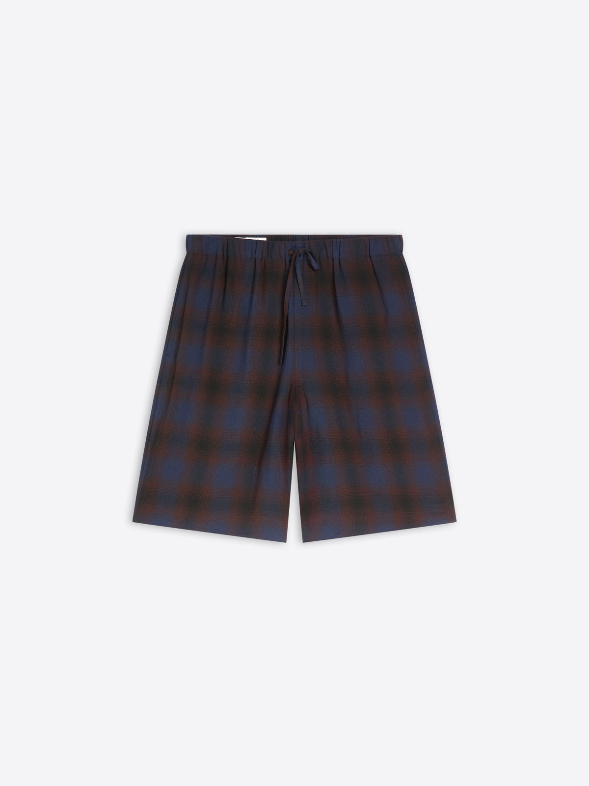 Plaid shorts on a white background