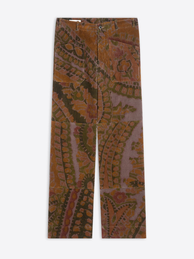 Patterned pants on a white background