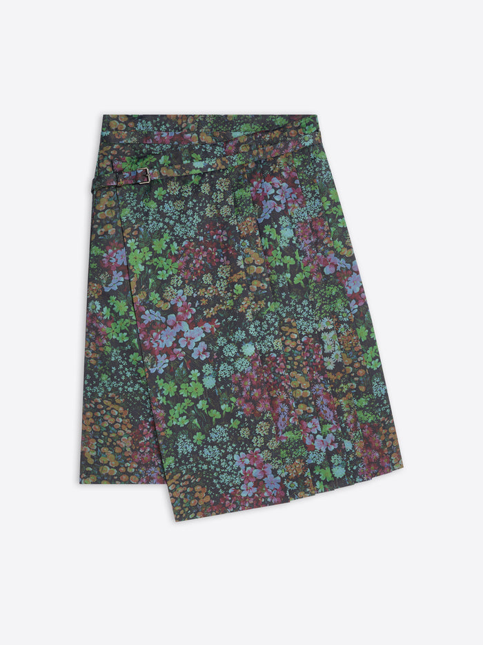 Floral patterned skirt on a white background