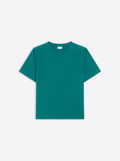 Teal t-shirt on a white background