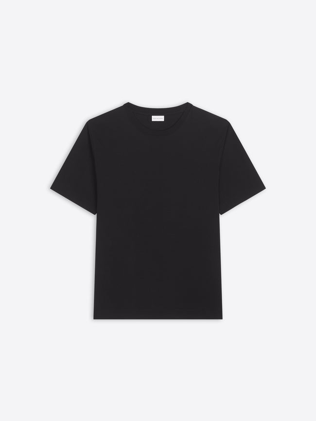 Black t-shirt on a white background