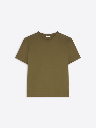 Khaki t-shirt on a white background