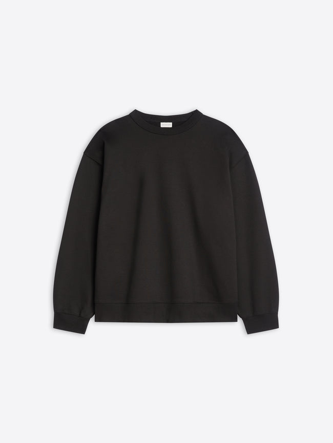 Black long-sleeve shirt on a white background