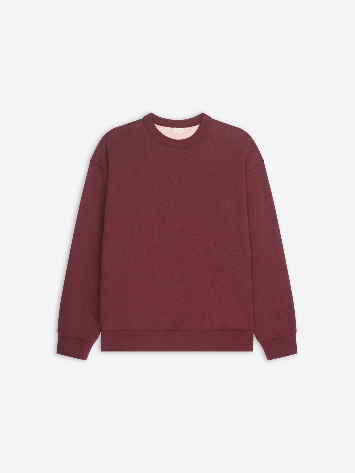 Burgundy sweatshirt on a light gray background