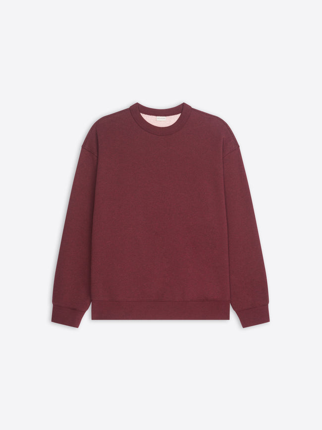 Burgundy sweatshirt on a light gray background