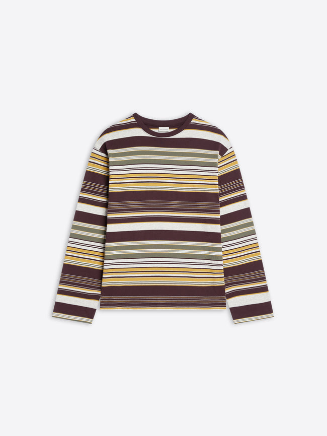 Striped long-sleeve shirt on a white background