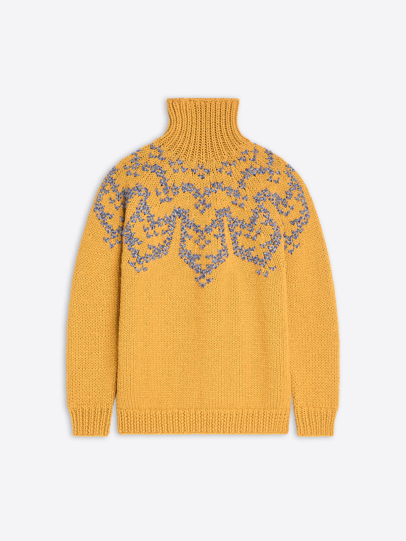 Intarsia wool sweater