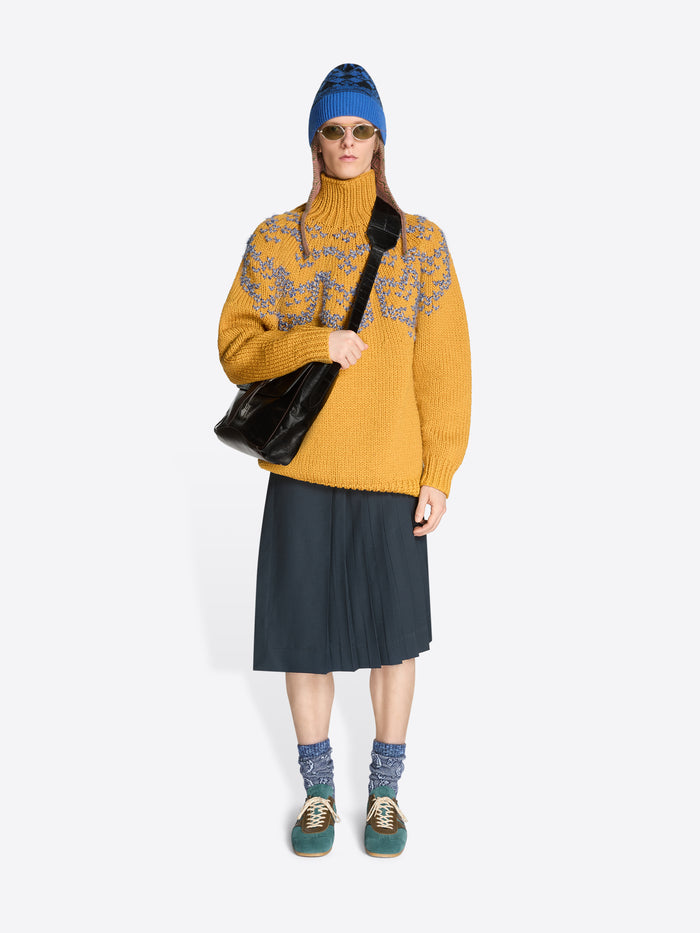 Intarsia wool sweater