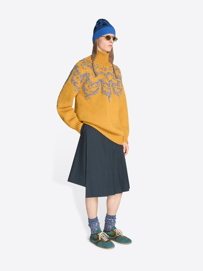 Intarsia wool sweater