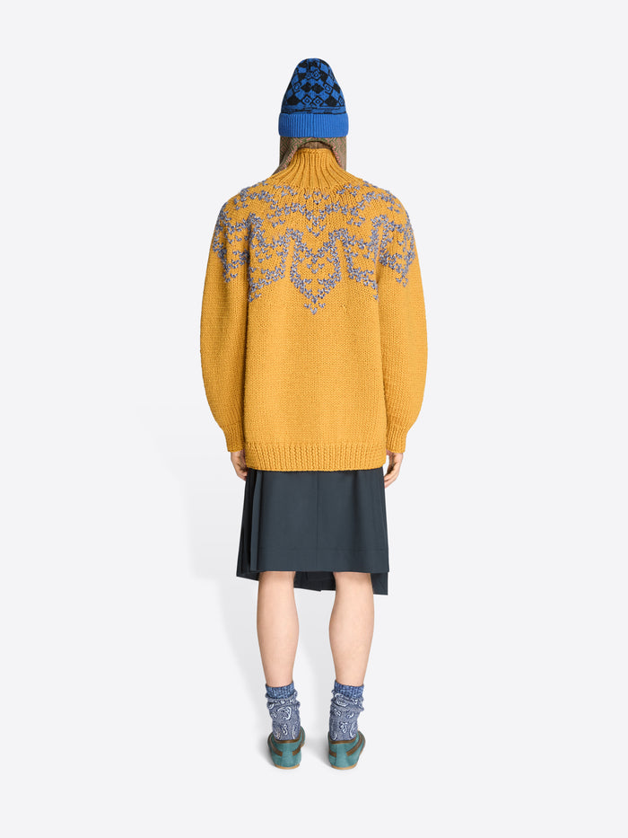 Intarsia wool sweater