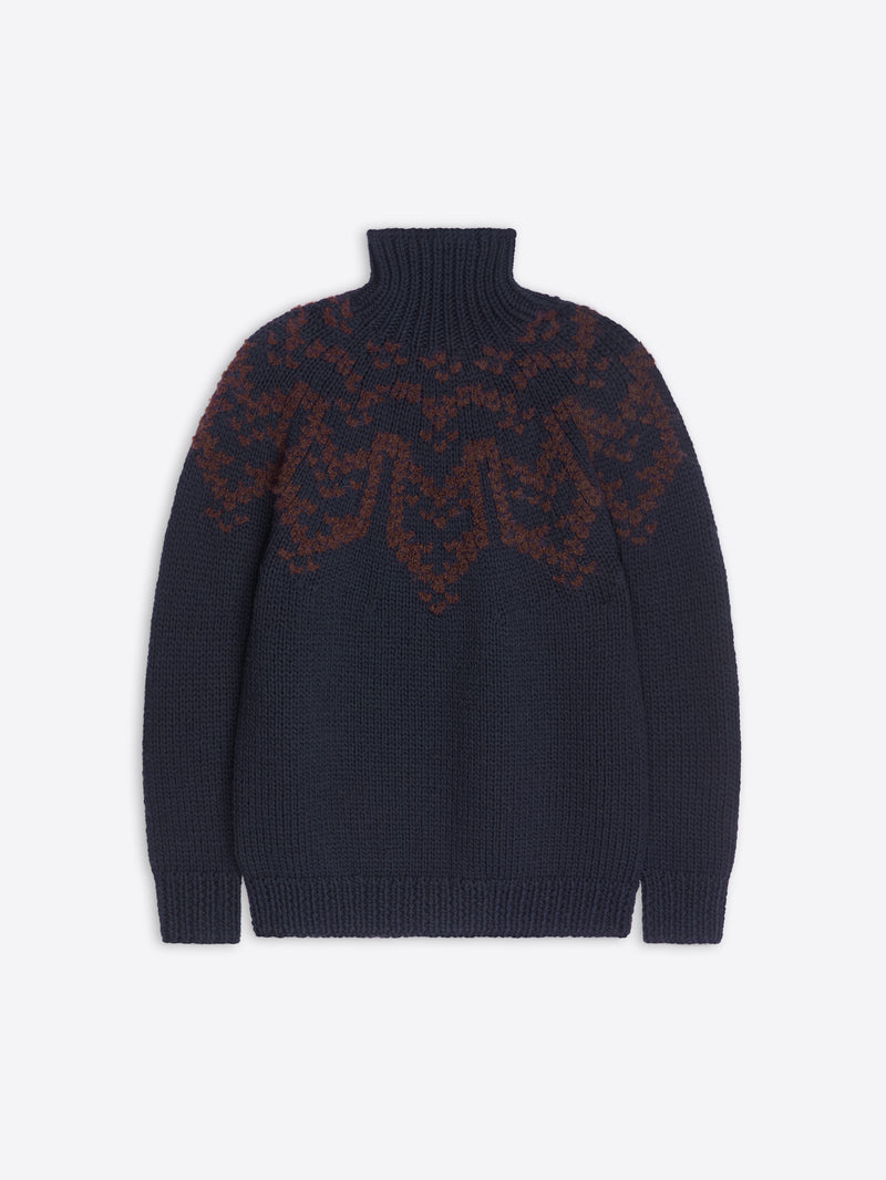 Intarsia wool sweater