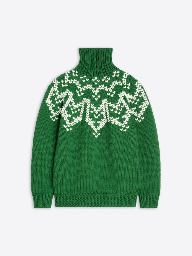 Intarsia wool sweater
