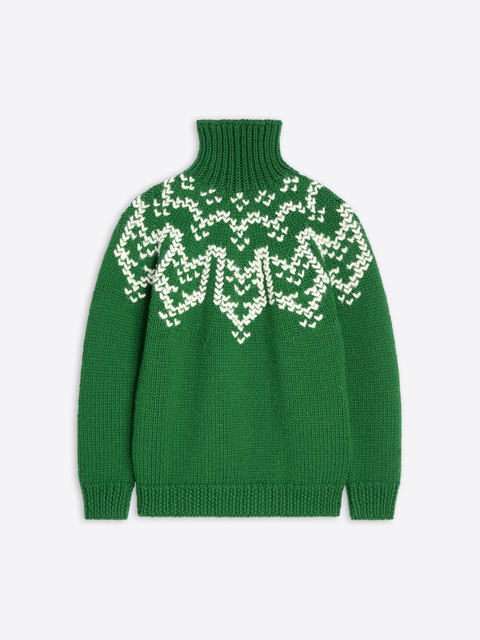 Intarsia wool sweater