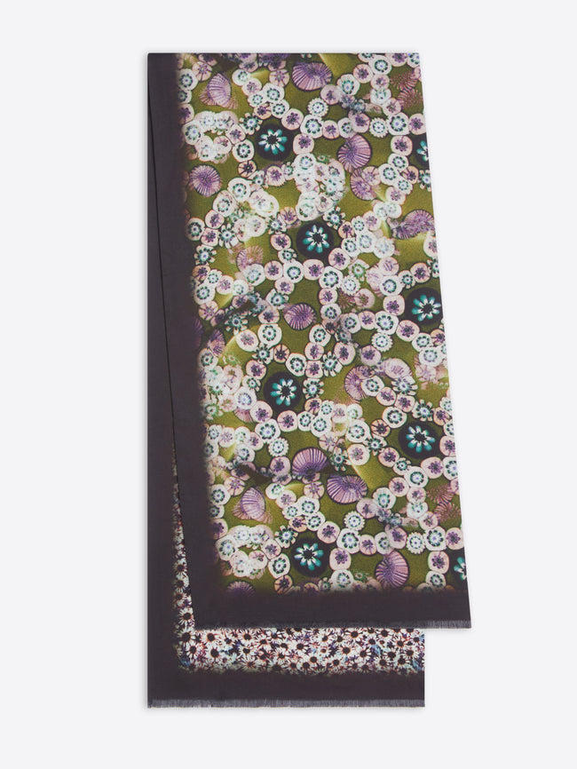 Floral patterned scarf on a white background