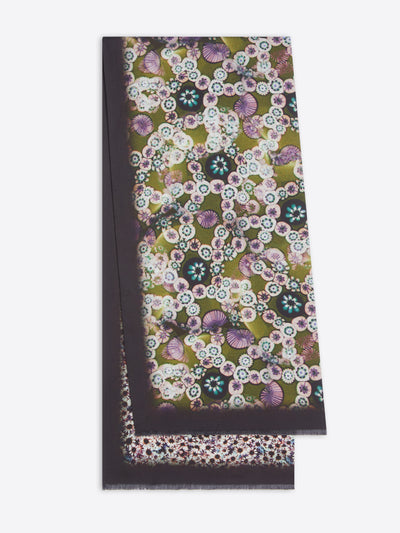 Floral patterned scarf on a white background