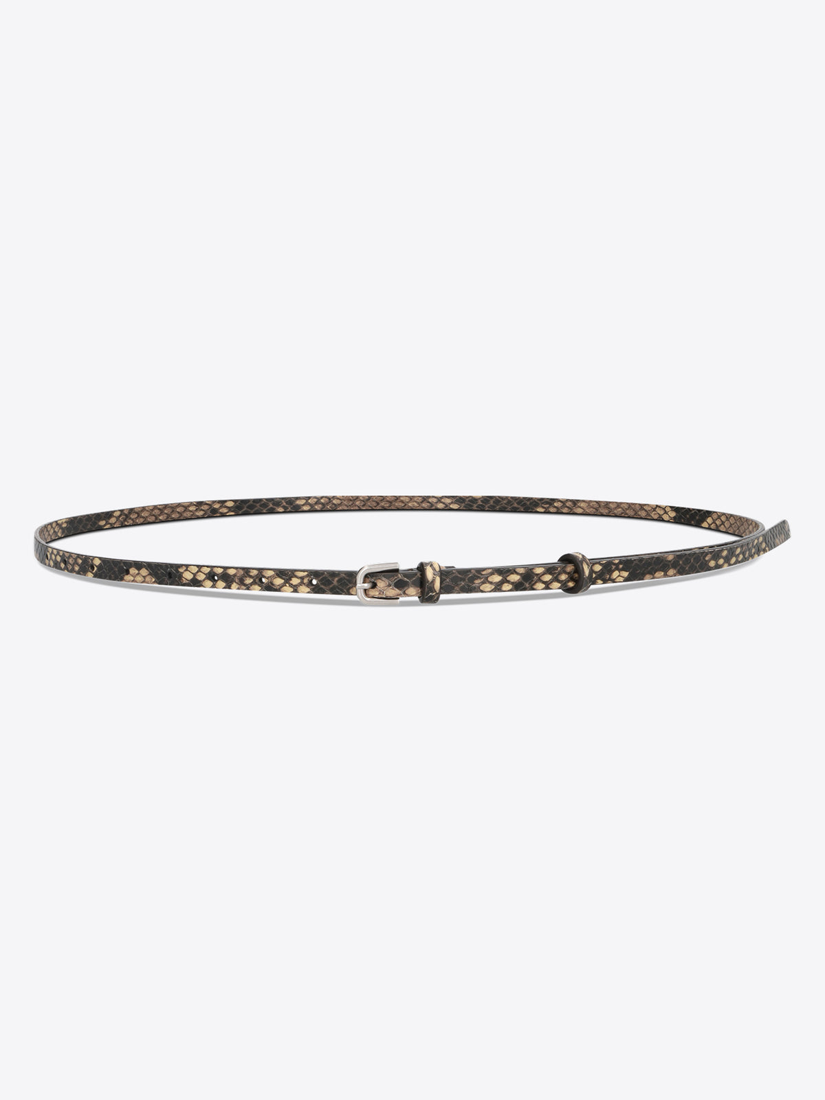 Printed leather belt