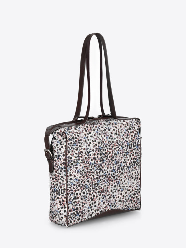 Printed canvas tote bag