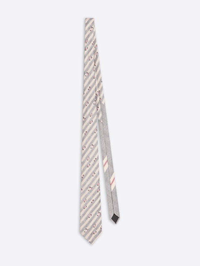 Patterned tie on a white background